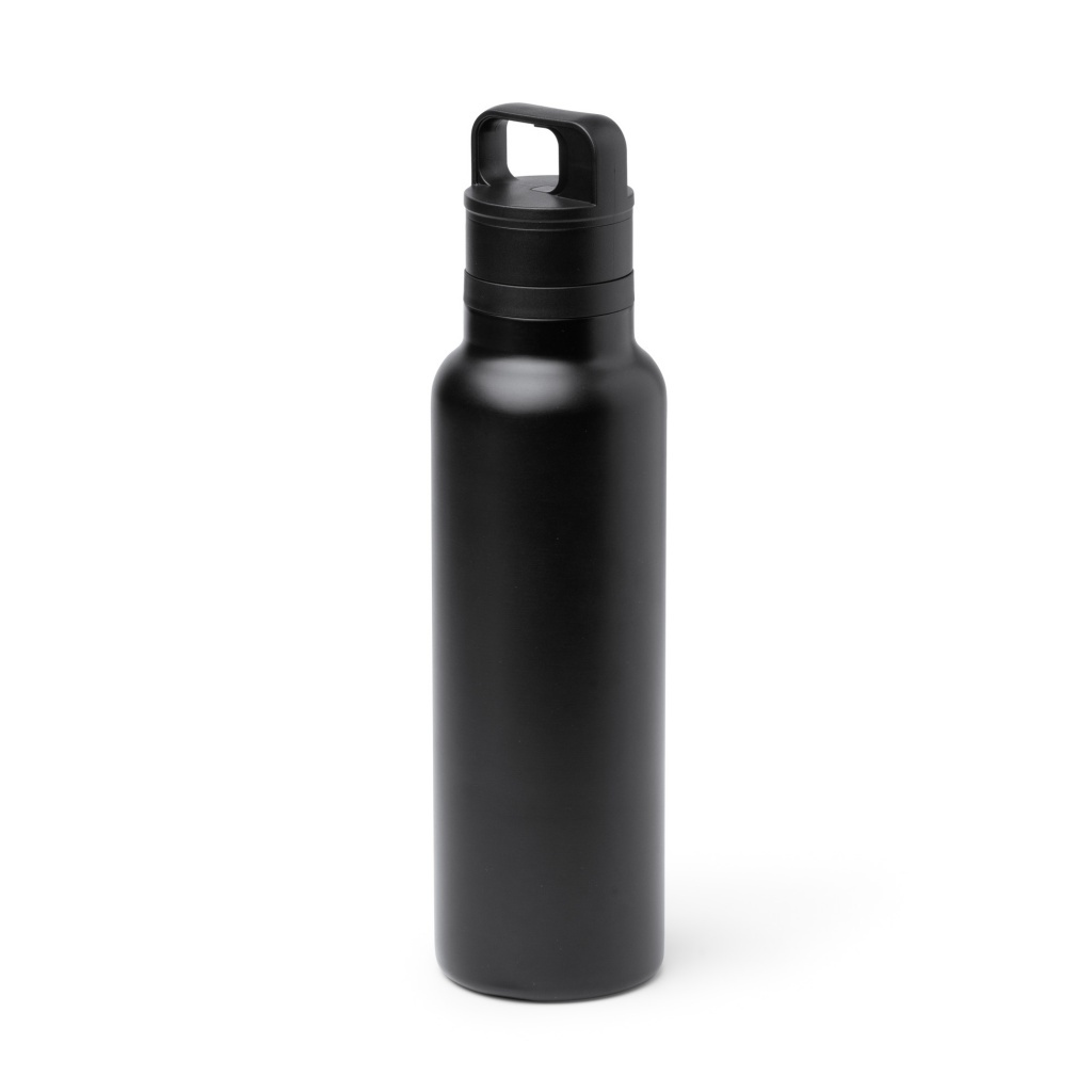 BITMAN - Butelka z podwójnymi ściankami ze stali nierdzewnej z recyklingu i uchytem, 750ml